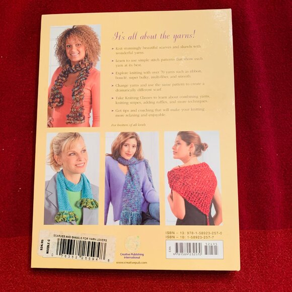 Scarves and Shawls for Yarn Lovers Book Hardcover Illustrated Crafts Knitting - Picture 2 of 13